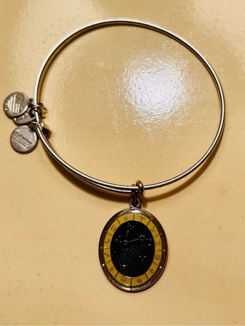 Gently used, ALEX AND ANI Silver Aries Constellation Charm Bangle ♈️🩶